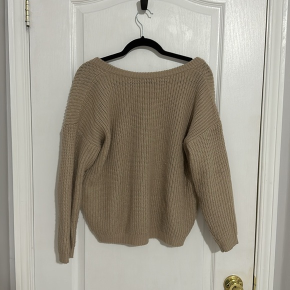 LULUS BOATNECK CREWNECK KNIT SWEATER - Picture 2 of 4